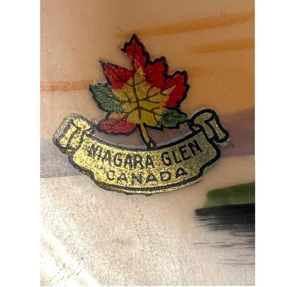 Vtg NORITAKE Lusterware Porcelain Handpainted Art Trinket Dish Scalloped Japan - Picture 8 of 11